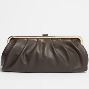 Classic Leather Clutch Bag with Gold Frame. & Other Stories. Like New condition.